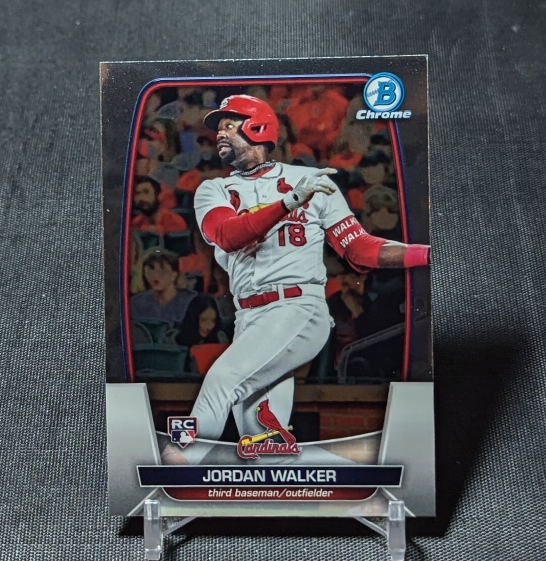 Jordan Walker Rookie RC 2023 Bowman Chrome Baseball Card #18 St. Louis Cardinals