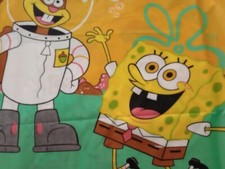 spongebob gary nick jr fun fabric big print 48 x 24 inch 1pc new