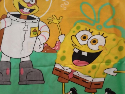 spongebob gary nick jr fun fabric length big print piece 48 x 24 inch - Picture 1 of 2