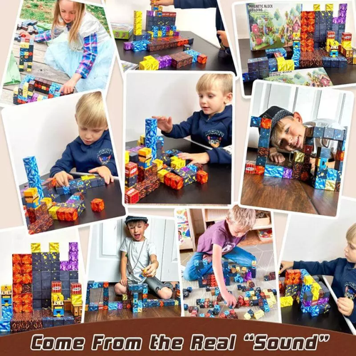Magnetic Building Blocks Set Christmas Kid Toys Xmas Gifts Educational CraftMine - Picture 18 of 28