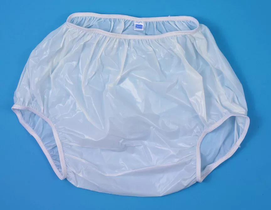 Incontinence Protection NEW Gary Plastic Pants Adult Size Medium Milky  White