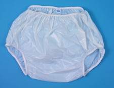 Incontinence Protection NEW Gary Plastic Pants Adult Size Medium Milky White