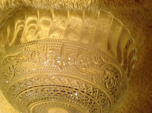 Vtg Lot Of 3 Kig Indonesia Fleur deLis Glass Veg Bowl Sil Metal Ftd Bowl & Plate - Picture 11 of 12