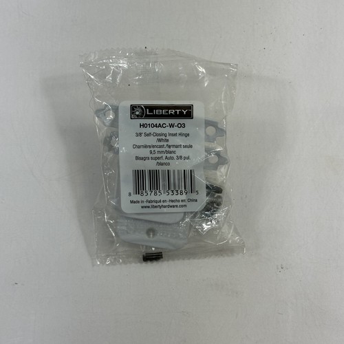Bisagra blanca de cierre automático Liberty 3/8 H0104AC-W-03 paquete de 2 - Imagen 3 de 4