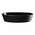 ASA Selection Auflaufform kitchenart oval Black, Steinzeug, Schwarz matt 25x18cm