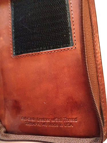 Franklin Covey Men's Brown Woven Leather Zip Around Wallet  - Picture 4 of 8