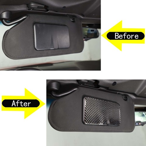 Carbon Fiber Car Roof Sunvisor Panel Mirror Trim Kit For Corvette C6 Z06 2005-13 - 第 6/10 張圖片