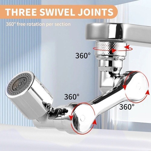2 PCS 1080° Schwenkbarer Wasserhahn Strahlregler Wasserhahn Luftsprudler Aufsatz - Bild 19 von 24