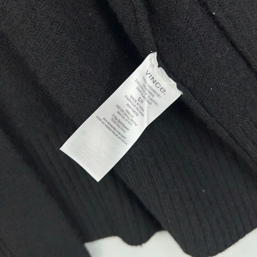 Vince Sweater Women Small Black Open Cardigan Minimal Quiet Luxury 100% Cashmere - Picture 10 of 15