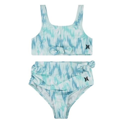 Hurley Girls' 2-Piece Bikini Swim Suit, Blue Cloud - Picture 1 of 3