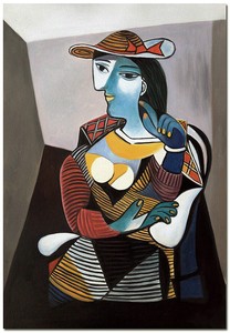 Seated Woman Marie Therese Hand Painted Pablo Picasso Oil