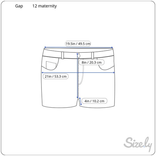 Gap Maternity Womens Size 12 Denim Shorts Side Panels Cutoffs Stretch Frayed Hem - Picture 7 of 7