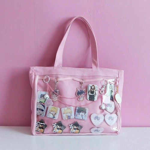 School Shoulder Bags Clear Ita Bag Transparent Itabag Pin Display Handbag Girls - Picture 6 of 11