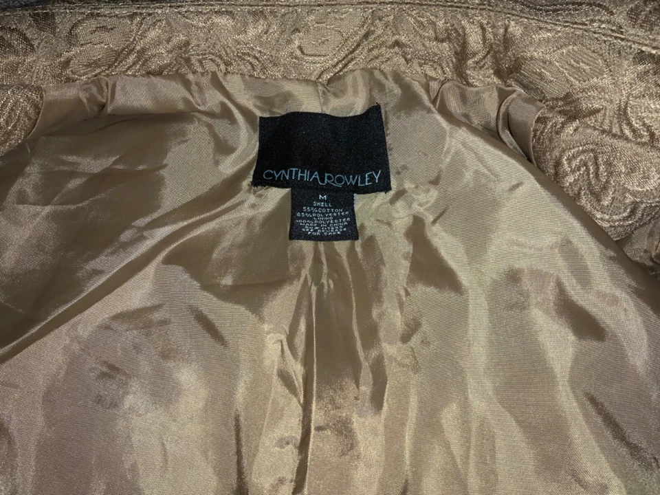 Chaqueta Cynthia Rowley Talla Mediana Color Beige Foto 3 de 4