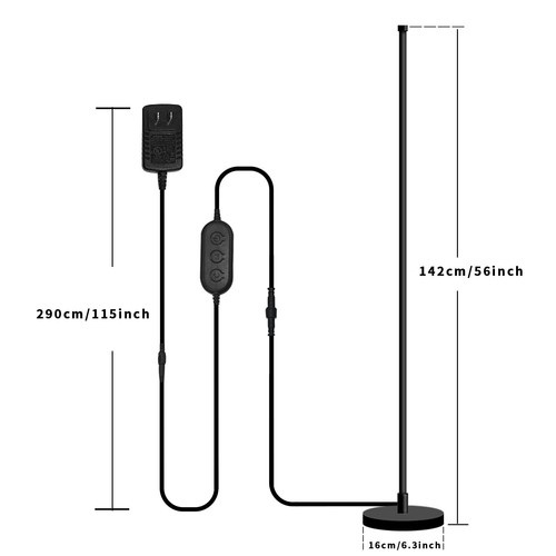 Smart RGB Floor Lamp Compatible with Alexa Dimmable Corner Lamp - Picture 7 of 7
