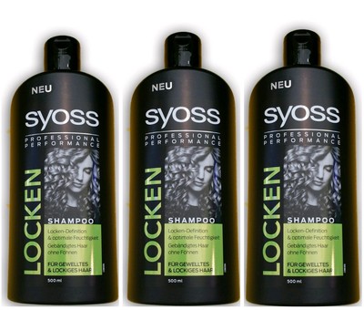 syoss locken shampoo 3x500ml haarpflege ebay