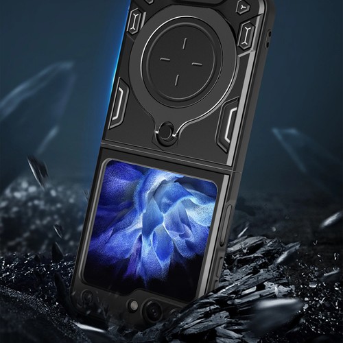 For Galaxy Z Flip 6 Military Shockproof Ring Kickstand Rugged Heavy Duty Case - Bild 4 von 18