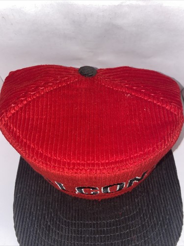 Atlanta Falcons Vintage Hat Script New Era 80's Snapback Corduroy NFL Hat NOS - Picture 4 of 11