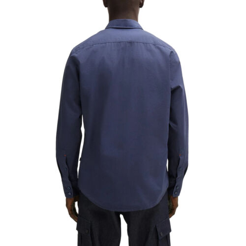 Boss Shirt - Men's Boss Relegant 6 M Washed Poplin Shirt - 50518304 - BNWT - Picture 12 of 17