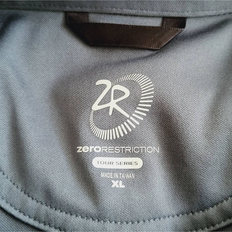 Polo de golf de manga corta Zero Restriction para hombre XL gris elástico serie Tour Foto 4 de 4