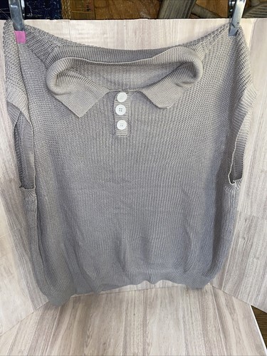 Ärmelloser Herrenpullover ohne Marke grau ohne Etikett - Bild 5 von 9