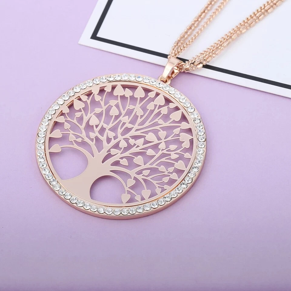 Collana albero della vita oro argento oro rosa regalo festa della mamma   - Immagine 2 di 4