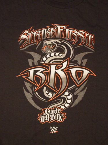 Randy Orton Strike First RKO Logo Black XLarge T-Shirt - Bild 2 von 3