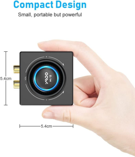 YMOO B06T3 Récepteur Bluetooth 5.3, Adaptateur Audio RCA 100ft Noir - Photo 4/9
