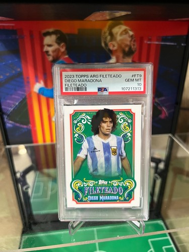 2023 Topps Argentina Fileteado #FT9 Diego Maradona Insert Fileteado PSA 10 GEM - Picture 6 of 16