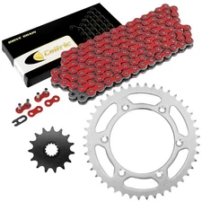 Red Drive Chain And Sprocket Kit for Suzuki DR350 1994-1999