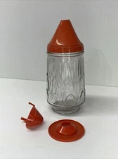 Vtg Measuring Device Corp New York MEDCO Glass Dispenser 2089 Red Plastic Lid