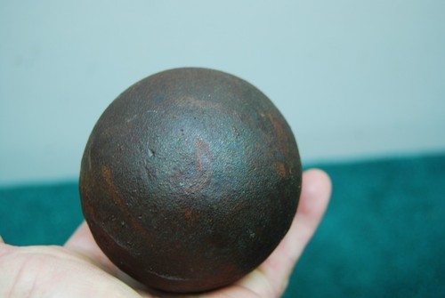 Antique Cast Iron Clock Part Pendulum Ball Sphere Cannon Ball Shape 5lbs 5 ozs. - Picture 7 of 11