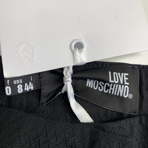 Love Moschino Dress Pants, Cropped, Size UK 12, Black Textured - Picture 14 of 23