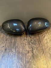 Paar Kohlefaser Stil Spiegelkappe Abdeckungen für Abarth Fiat 500 2007-2020