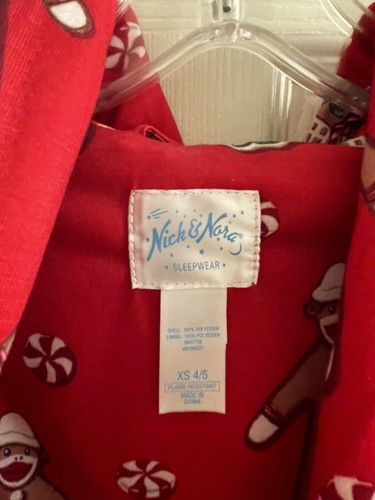 Nick & Nora Kids Holiday Christmas Gingerbread Tie Robe - Size XS (4/5) - NWT! - Picture 5 of 6