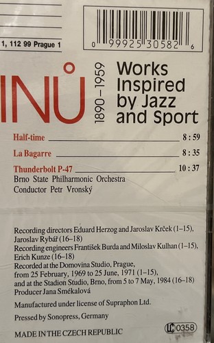 Bohuslav Martinů Works Inspired By Jazz And Sport Revue De Cuisine Suite Sextet - Picture 5 of 7