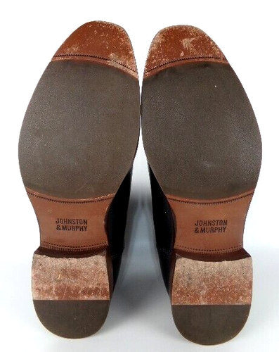 JOHNSTON & MURPHY Chelsea Dark Brown Leather Ankle Boots Style 20-2815 Size 12 M - Picture 6 of 11