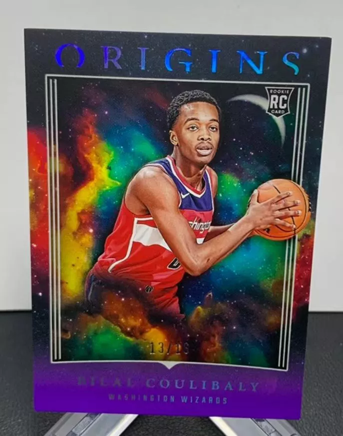 Bilal Coulibaly 2023-24 Panini Origins 13/16 Purple Rookie RC Wizards #70