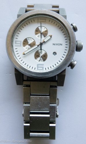 Nixon Dodge The Ride Quartz Chrono Edelstahl 49mm Lünette 100m SEHR GUT - Bild 1 von 4