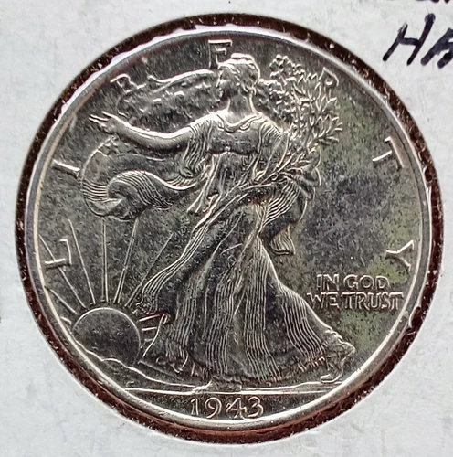 1943-P  Walking Liberty Half Dollar In Beautiful MS Condition.