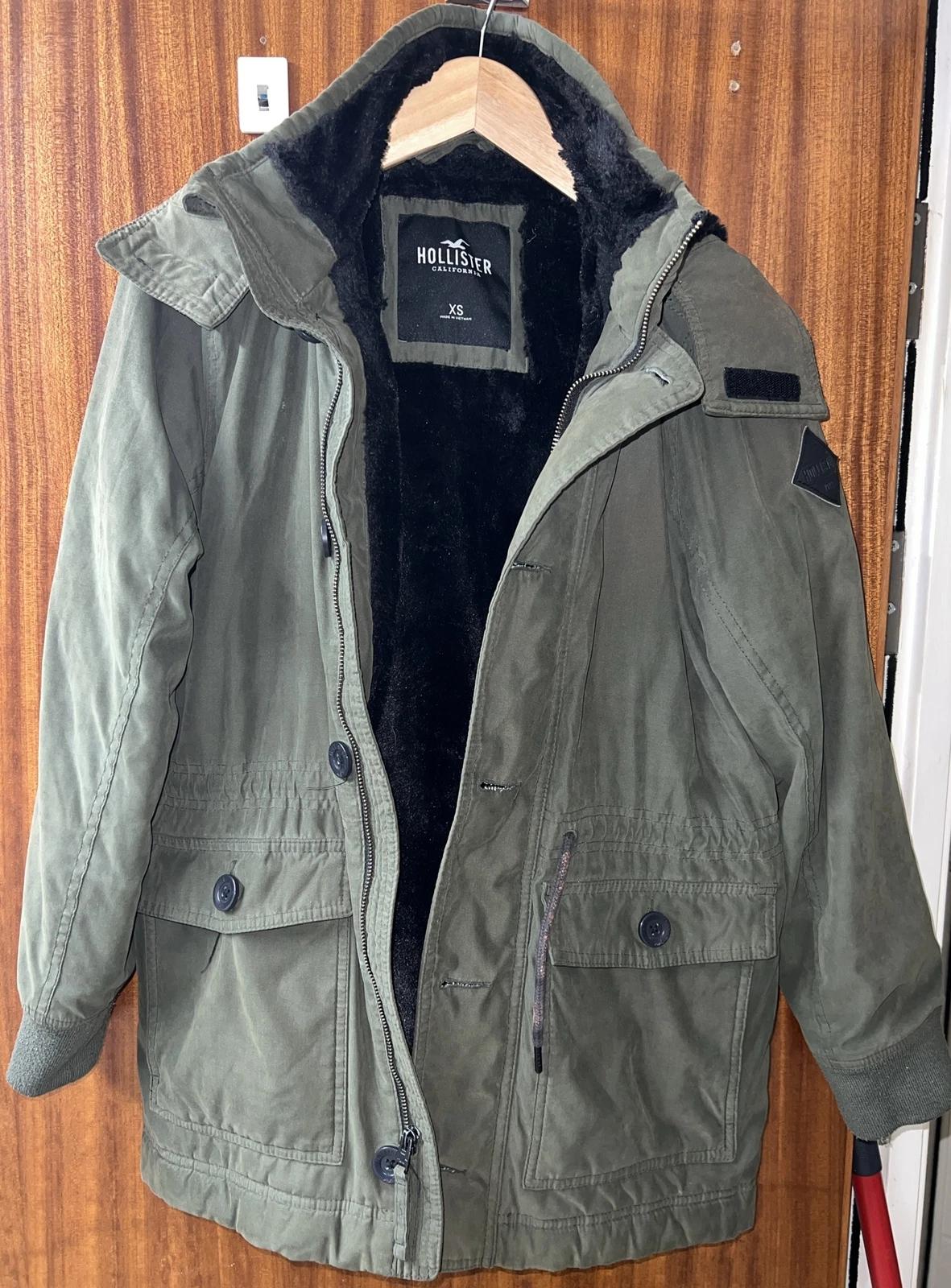 Hollister Green Coat Size XS