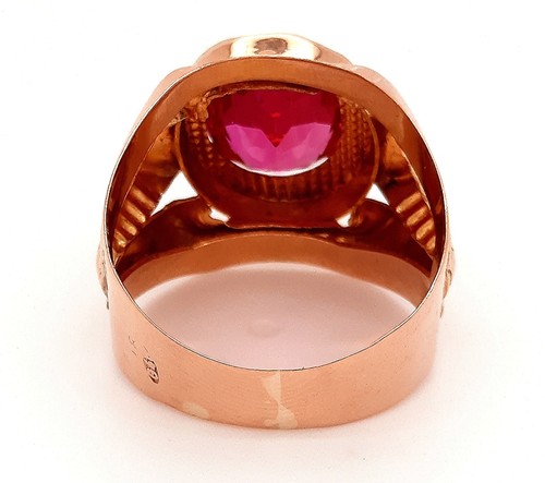 6.00ct Ruby 18ct Yellow Gold Dress Ring - Picture 7 of 12