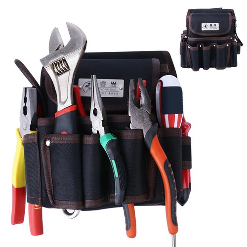Electrician Waist Pocket Belt Tool Pouch Bag Hardware Toolkit Holder Bag - Picture 2 of 7