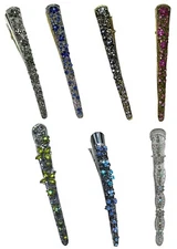 Set of 7 JCGY Alligator Duckbill Beak Clips Long Metal Hairclips Combo 4 Styles