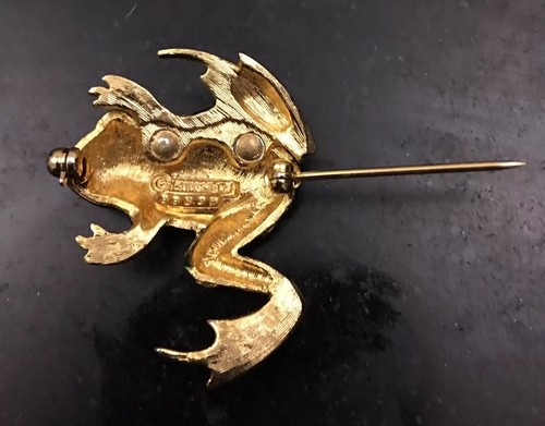 Broche Rana Marcel Boucher Firmado Número 8859 P Pat Vintage - Imagen 8 de 12