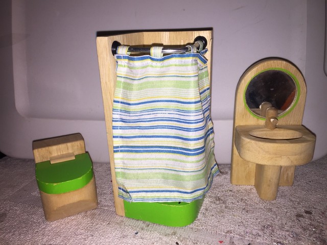 plan toys green dollhouse with furniture