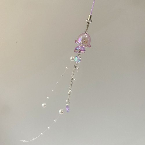 Charm Jellyfish Phone Keychain Luxury Phone Anti-lost Rope Phone Accessories - Photo 5 sur 17