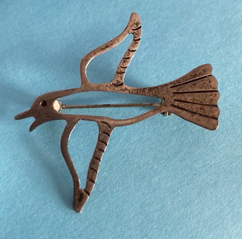 Vintage MEXICO Sterling Silver 925 SEAGULL BIRD Pin Brooch Open Work - Picture 2 of 9