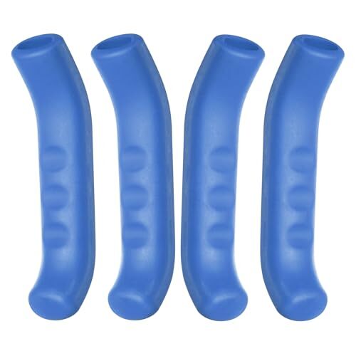 2 Pairs Bike Brake Lever Cover Silicone Brake Lever Grip Protector Anti Blue - Picture 1 of 7