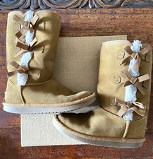 KOOLABURRA By UGG Victoria Tall Girls Boots 3 Bows Chestnut Brown US 2